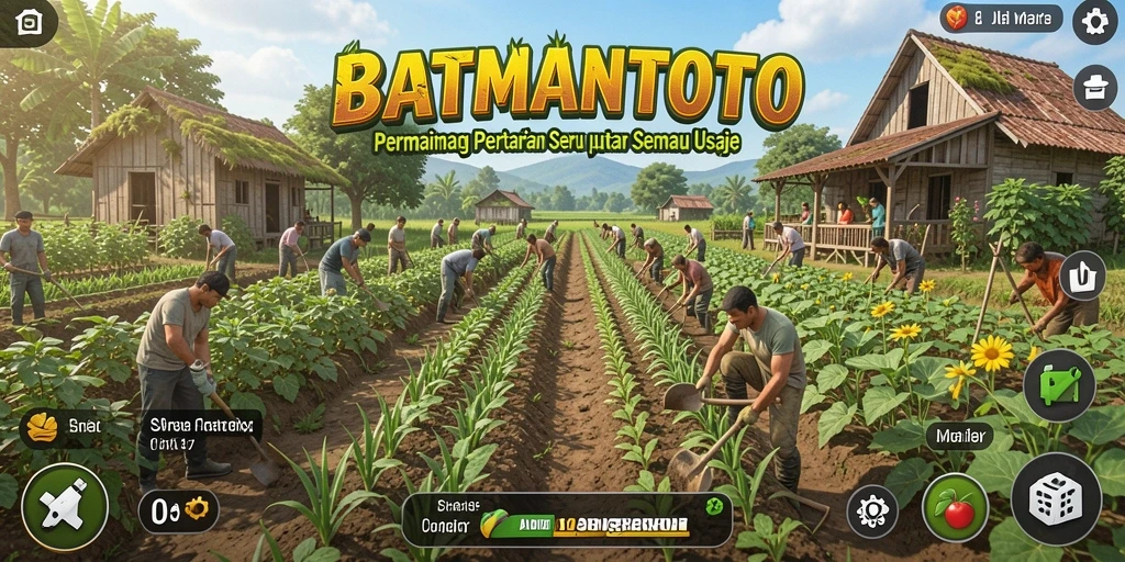Screenshot dari gameplay pertanian yang menarik di BATMANTOTO.