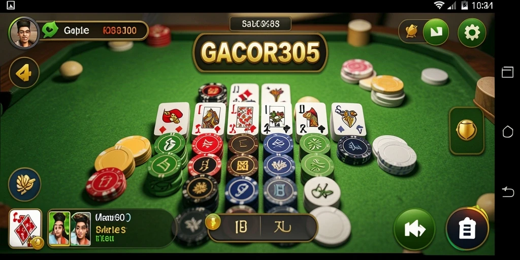 Screenshot GACOR305 menunjukkan momen seru permainan Gaple.