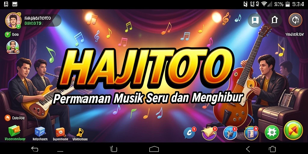 Tampilan screenshot utama HAJITOTO menampilkan gameplay seru dalam bermain musik.