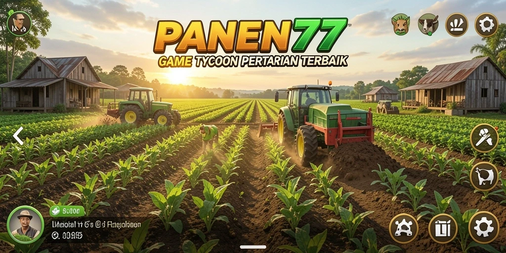 Tampilan gameplay seru dalam mengelola pertanian.