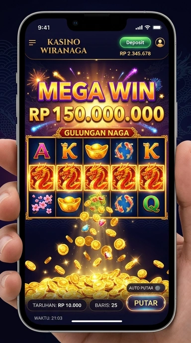 Tampilan antarmuka aplikasi wiranaga yang sederhana dan menarik.